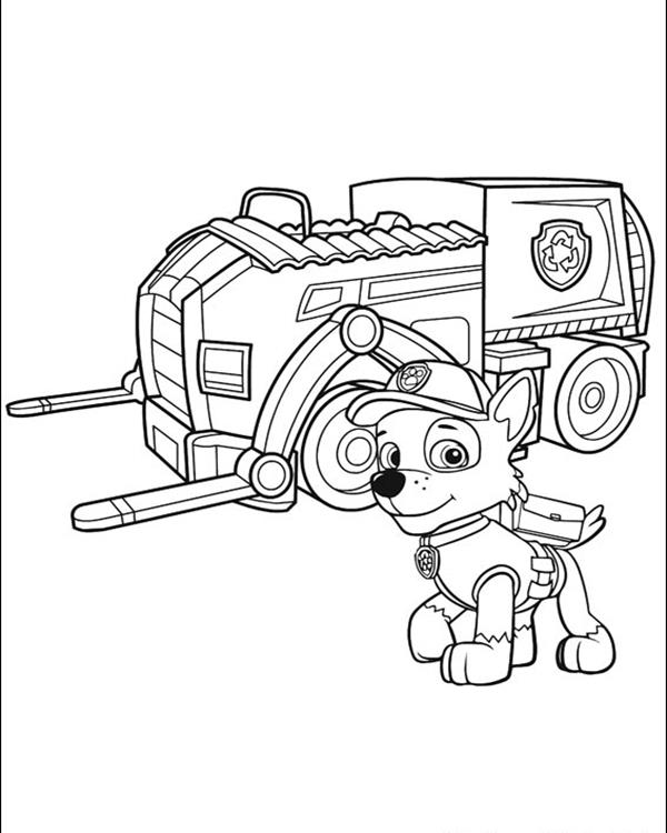 Plansa de colorat cu Paw Patrol 34 28